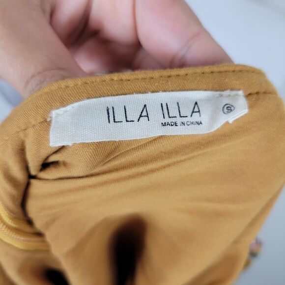 Illa Illa Floral Halter Dress. Yellow S#012 - Picture 10 of 14